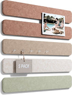 Fluxynara Cork Board Alternative Felt Strip Board 5-Pack 13"x2", Office Pin by FLUXYNARA
