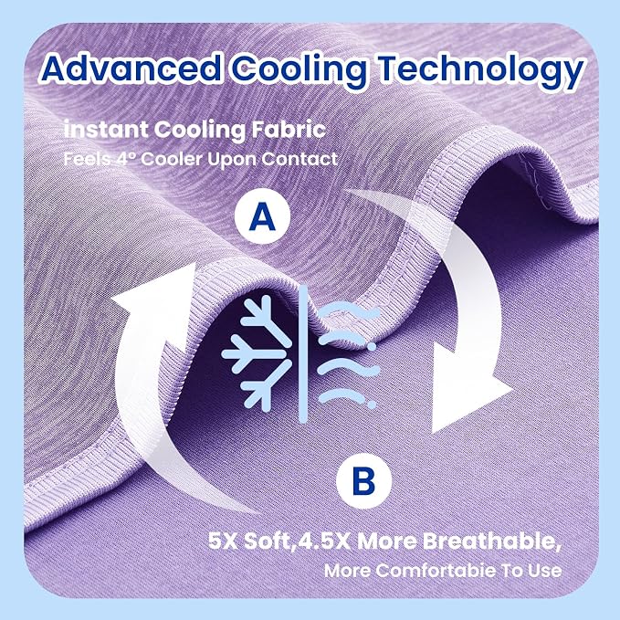 Topcee Cooling Blanket for Night Sweats Absorbs Heat to Keep Adults Cool on - Image 5