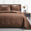 Love's cabin California King Size Quilt Bedding Set Brown Bedspreads by Lovescabin