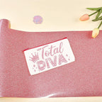 Tintnut Pink Glitter Heat Transfer Vinyl Roll, easy cut & weed, stretch washable - Image 4