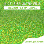 Ceya 3.8oz/ 110g Holographic Ultra Fine Glitter Powder Laser Light Green - Image 2