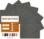 Iron on Patches, 8 Pieces Iron on Linen Patches, Fabric Patches by ForABetterHomeLife