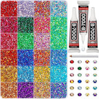 33000Pcs 3mm SS10 Rhinestones for Bedazzling, Flatback Gems Starter Bedazzler by Worthofbest
