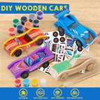Klever Kits 4 DIY Wooden Race Cars-Build & Paint Your Own Wood Craft Kit - Image 5