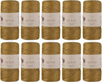 10 Skeins of Sensy Premium 2mm 251 Yards Sparkle Polyester Rope 90% by SSENSY