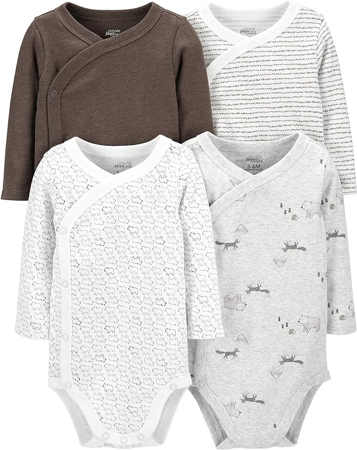 Simple Joys by Carter's unisex-baby 4-pack Side Snap Bodysuit