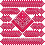 100 Pack Bandanas Unisex Paisley Bandanas Bulk Multi Purpose Cowboy Head Wrap by Handepo