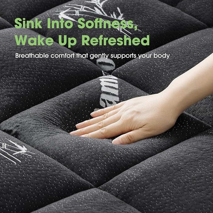 Mattress Pad King Size, Cooling Pillow Top Mattress Topper, Ultra Soft Viscose - Image 2