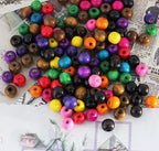 400Pcs Large Hole Wood Beads, BetterJonny Assorted Color Wooden Beads Hair - Image 4