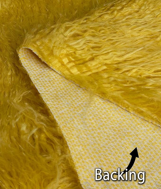Fabric Empire 2.3oz Faux Fur Curly Yak Fabric 3.5" Long Pile Japanese Yarn/Sold - Image 6