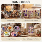 LUXEEASE 100P Purple Dried Pressed Flowers | Dusty mauve shades, big to tiny - Image 6