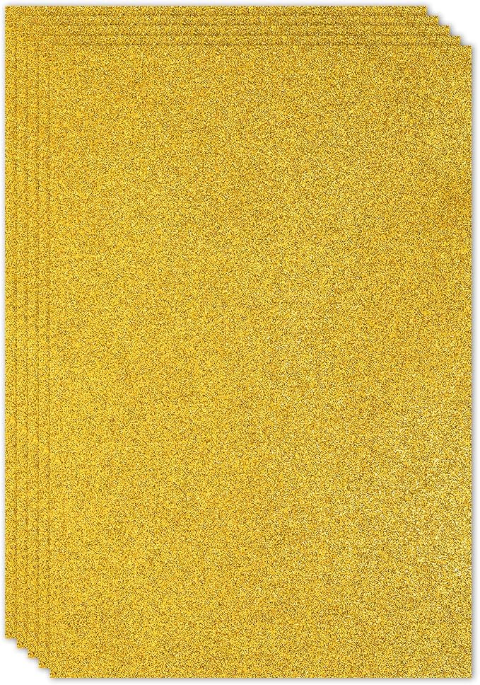 PATIKIL Yellow Shiny EVA Glitter Foam Sheet 11.8 x 7.9 Inch 2mm Thick Sparkle by PATIKIL