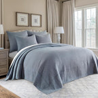 Levtex Home - Cross Stitch Bedspread Set - Queen Bedspread and Two Standard - Image 2