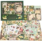Scrapbooking Supplies Kit, Vintage Botanical Aesthetic Scrapbook Kit by emmoolife