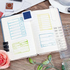 GLOBLELAND Calendar Planner Silicone Clear Stamps 6.3x4.3inch | Month Week Date - Image 5