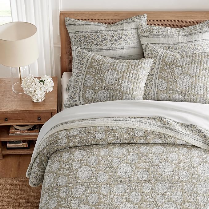 Levtex Home Adare Taupe Reversible Twin XL/Twin Quilt Set - Image 3