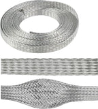 1/2" Wide Tinned Copper Braided Metal Wire Shielding Sleeve Ground Strap by BuyUneed