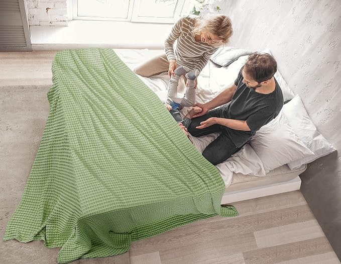 Utopia Bedding 100% Cotton Waffle Weave Blanket Twin Size - Image 7