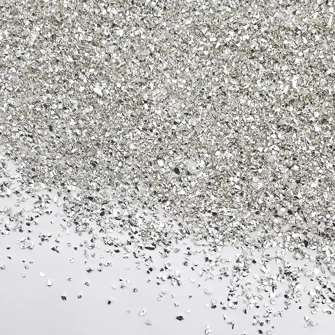 1 lb Crushed Glass Glitter for Crafts, DIY Nail Art, Vase fillers for - Image 2