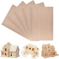 5 Pack 300x200x1.5mm Basswood Plywood Thin Wood Sheets by DOMG