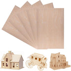 5 Pack 300x200x1.5mm Basswood Plywood Thin Wood Sheets by DOMG