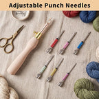 14 Pcs Punch Needle Kit with Storage Box, Adjustable Punch Needle Tool Includes - Image 3