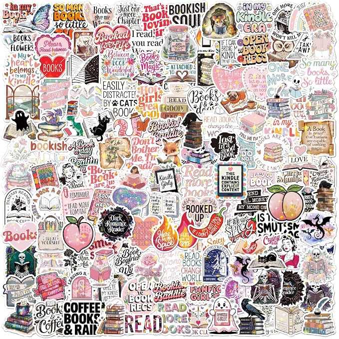 150 Pcs Romance Book Stickers for Kindle, Holographic Reading Sticker Packs for by Unknown
