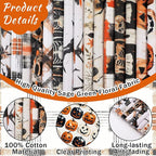 HunnmingRe 20 Pcs 10''x10'' Halloween Quilting Fabric Square Spooky Ghost - Image 4