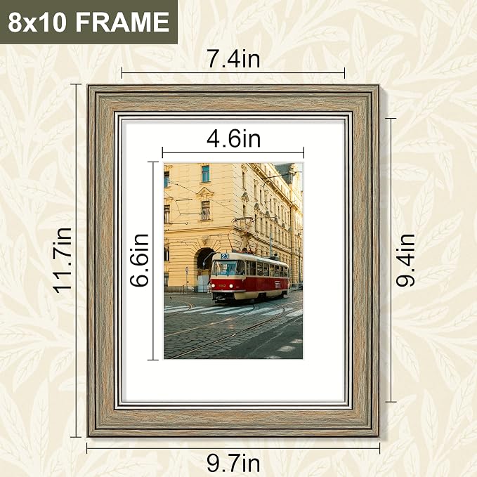Vittanly 8x10 Picture Frame Set of 4, Vintage Photo Frame - Image 4