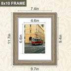 Vittanly 8x10 Picture Frame Set of 4, Vintage Photo Frame - Image 4