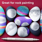 ARTISTRO 5 Silver Acrylic Paint Markers - Image 7