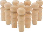 Wooden Peg Dolls Unfinished 2-1/4 inch, Mom Shape by Woodpeckers