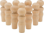 Wooden Peg Dolls Unfinished 2-1/4 inch, Mom Shape by Woodpeckers
