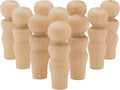 Wood Peg Dolls, 2-1/4 Inch Mom Shape Wooden Peg People, Strong Birch Wooden by Woodpeckers