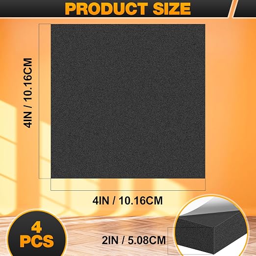 MYFAMIREA 4 PCS Adhesive Foam Padding Sheets, Neoprene Rubber Sheets Non-Slip - Image 2