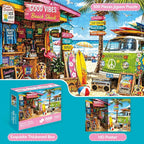 500 Piece Jigsaw Puzzle for Adults – Tropical Beach Shack Scene - Image 2