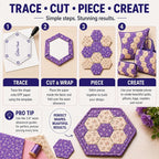 The Quilted Bear Diamond Quilting Templates – 8 Clear Non-Slip Acrylic Quilt - Image 4