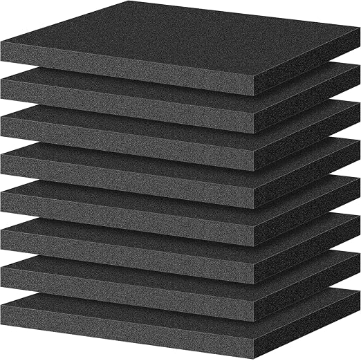 ToLanbbt Polyurethane Foam Sheets, 8P 16 x 12 x 1 Inch Cuttable Tool Box Case by ToLanbbt