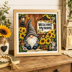 Zhenqing Garden Gnome Welcome Stamped Cross Stitch Kit - Image 2