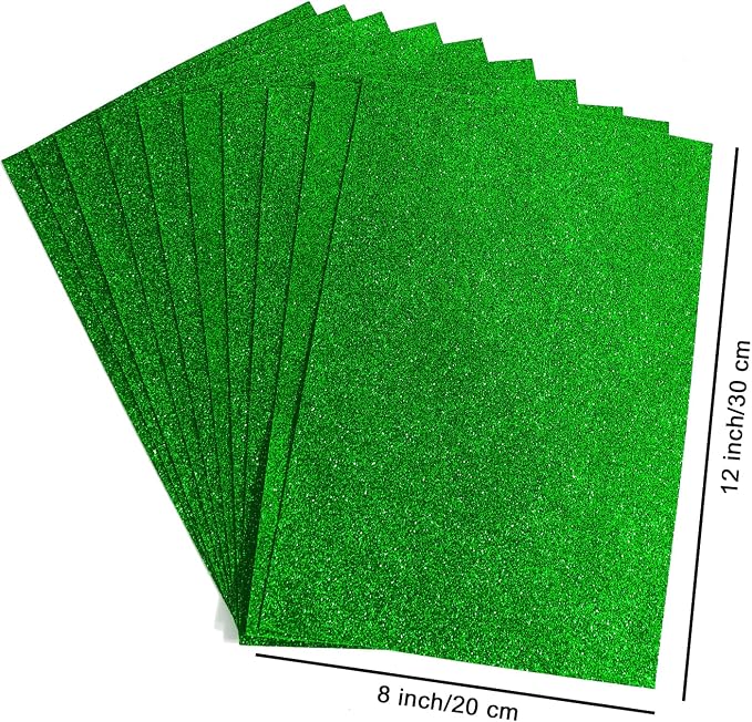10 Sheets Glitter Paper Sheet for ‌St. Patrick's Day Juneteenth Decor Table - Image 8