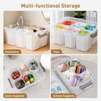 Citylife 17 QT Plastic Storage Bins Clear Storage Box - Image 8