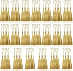 100 Pcs Gold Mini Tassels 13cm/5 Inch by CREATRILL