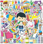 50 Pcs Cute Art Painting Supply Stickers - Image 2
