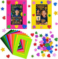 Jetec 24 Pieces Colorful Felt Photo Frames Holiday Picture Frames and 50 Pieces by Jetec