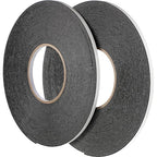 Tatuo 2 Rolls Double Sided Foam Tape 1/4 Inch by 50 Feet Black PE Foam Tape by Tatuo