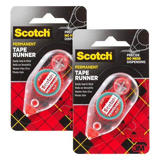 Scotch Double Sided Tape Runner, 0.27 in x 26 ft., and DIY by Unknown