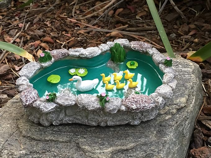 GlitZGlam Duck Pond -Mother and Ducklings! A Miniature Duck Pond - Image 4