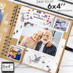 Bstorify Scrapbook Album 60 Pages Brown Thick 200gsm Kraft Paper, Photo Album - Image 4