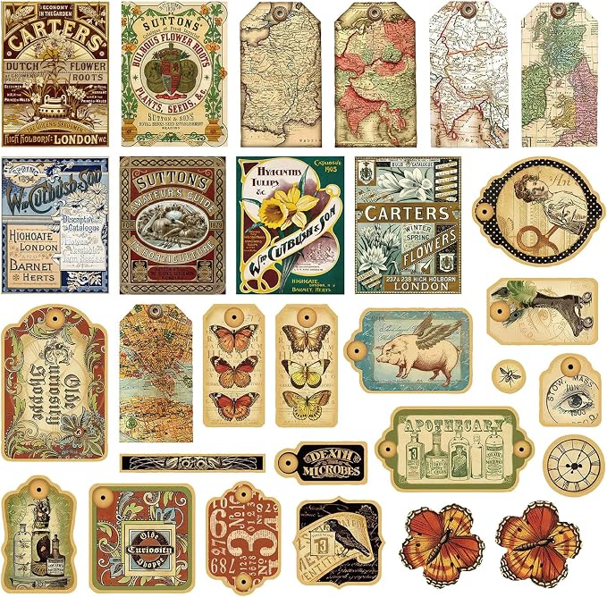 PRSTINCOL 116Pcs Vintage Stickers - Image 3