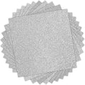 HTVRONT Silver Glitter HTV Heat Transfer Vinyl, 11 Pack | Glitter HTV Vinyl by HTVRONT